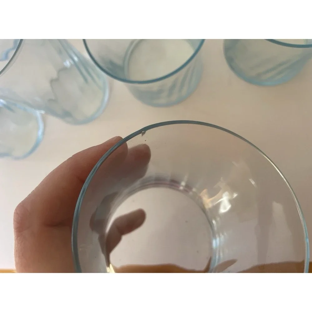 Vintage‎ Mirage Bermuda Blue Glassware Set 24 Pc Coastal Mid Century Barware